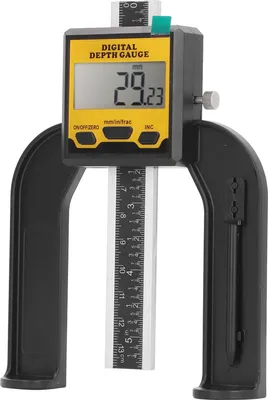 Obrázok produktu pre Digitálny hĺbkomer s rozlíšením 0,01 mm, nástroj na meranie výšky a hĺbky pri obrábaní dreva s magnetickou základňou