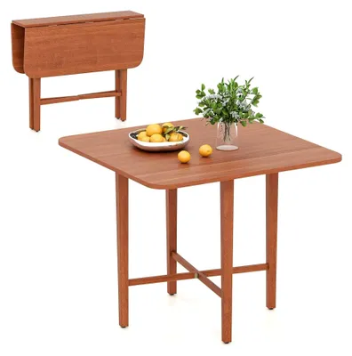 Produktbild von Klappbarer Esstisch, quadratischer Küchentisch 90x90 cm, Holztisch für 2-4 Personen, Klapptisch für Esszimmer und Wohnzimmer, Walnuss