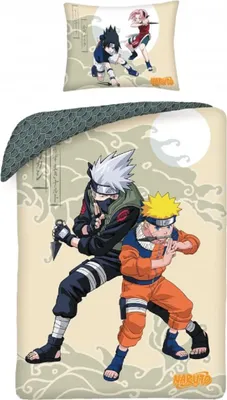 Image de Literie en coton 140x200 Taie d'oreiller Naruto 70x90 3267BL Halantex