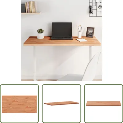 Produktbild von The Living Store Tischplatte 100x50x2,5 cm Rechteckig Massivholz Buche