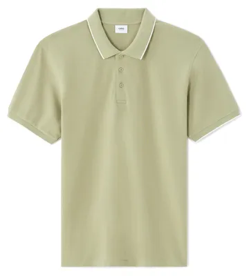 Produktbild von Celio Poloshirt für Herren, Modell Letaim, Kurzarm, in Größe M, Farbe Grün, aus 100% Baumwolle