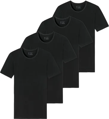 Produktbild von Schiesser 4er-Pack - 95/5 - Organic Baumwolle Unterhemd / Shirt Kurzarm Komfortabler Rundhalsausschnitt, Perfekter Sitz, Elastische Single-Jersey Qualität