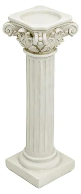 Produktbild von Römische Säule aus Kunstharz, Vintage Dekofigur für Hochzeiten und Feiern, antiker griechischer Säulensockel für Dekoration in Küche, Esstisch, Garten und Kerzenarrangements