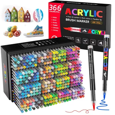 Immagine prodotto di Solidchoice - Set di 366 pennarelli acrilici per progetti creativi
