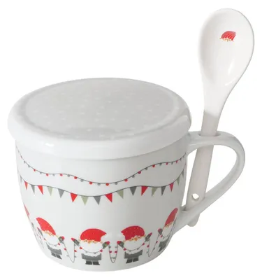 Produktbild von Weihnachtstasse Jumbo mit Deckel und Löffel MONTI, 600 ml