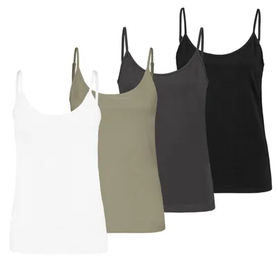 Produktbild von Sublevel Basic Jersey Tanktop verstellbare Spaghettiträger Größe: L
