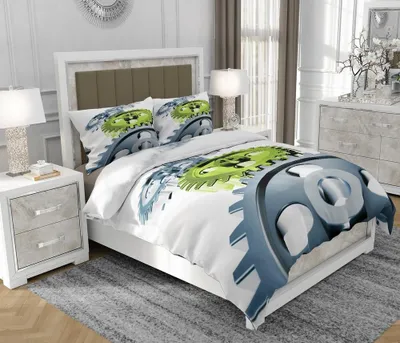 Obrázek produktu pro Povlečení 200x220 cm + 2x70x80 cm, 3dílná sada, 100% bavlna, satyna, zip, vícebarevná - SOVIO | So.0247