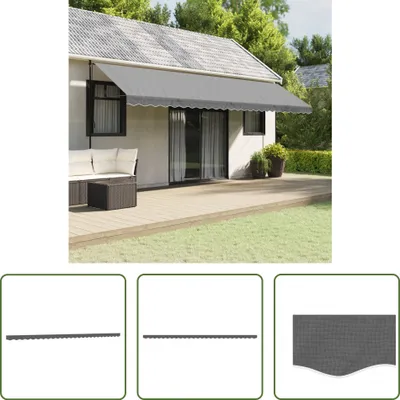 Produktbild von The Living Store Markisenvolant Anthrazit Gestreift 6 m
