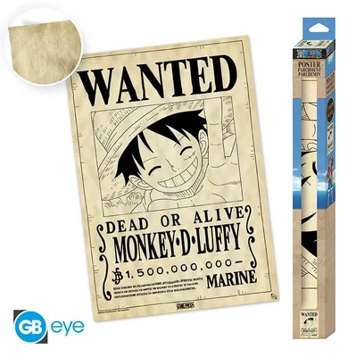 Image de One Piece - Wanted Luffy - Pergament Poster