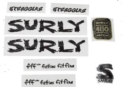 Obrázok produktu pre Surly Straggler New Rahmen Nálepka inkl. Headbadge, čierna