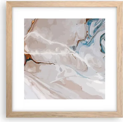 Produktbild von Gerahmtes Poster - Rahmen in heller Eiche - Abstraktion modern - 30x30 cm - Wand Bild - Wanddeko - Wandbilder - Wandposter - Bilderrahmen - Bilder - Kunstdruck - Wandbild - P2NAC30x30-4050