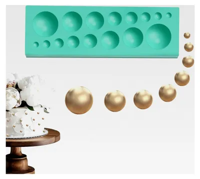 Produktbild von Kugelform, Wiederverwendbares Backzubehör Set, Halbkugelformen aus Silikon für das Backen zu Hause, Herstellung von Cupcake-Toppern und Kunst handgemachter Desserts
