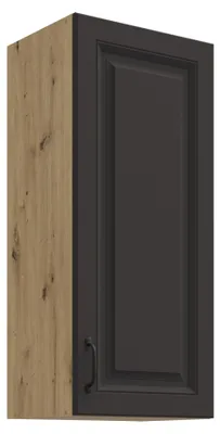 Produktbild von Hängeschrank 40 cm Stilo Grau + Eiche Artisan Küchenzeile Küchenblock Küche Landhaus Höhe 90 cm