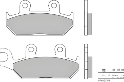 Produktbild von Bremsbelagsatz, Scheibenbremse BREMBO MT07YA25SA