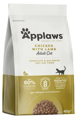 Produktbild von Applaws Katzentrockenfutter Adult, Huhn mit Lamm, getreidefrei und komplett 400g