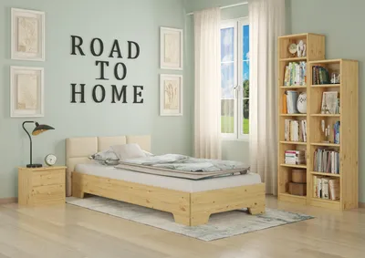 Produktbild von Funktionsbett Bettrahmen 100x190 Pensionsbett, Gästebett mit wählbarem Zubehör V-60.56-10-190Rollrost und Matratze inkl.