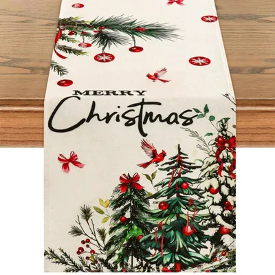 Obrázek produktu pro Běžec na stůl, Vánoce, vánoční ozdoby, rozměry 32x183 cm, materiál: polyester