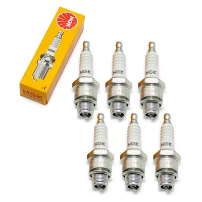 Obrázek produktu pro Sada zapalovacích svíček NGK, 6 ks svíček B6HS, krátký závit 12,7 mm, průměr 14,0 mm, 2417 / 3115 / 4510