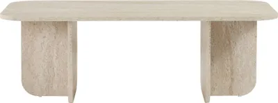 Produktbild von Skye Decor, Akira - Travertine, Couchtisch, Travertin, 100% MELAMINBESCHICHTETE SPANNPLATTE, 120 x 60 x 41 cm