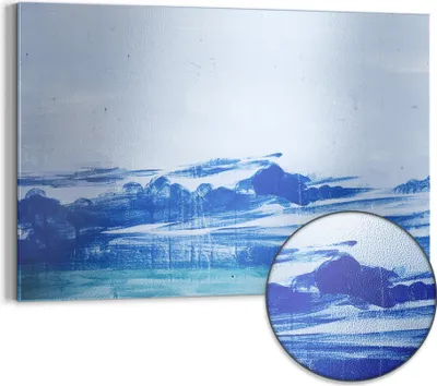 Produktbild von DEQORI Magnettafel Metall 90x60 cm 'Winterseelandschaft' Whiteboard Pinnwand Büro