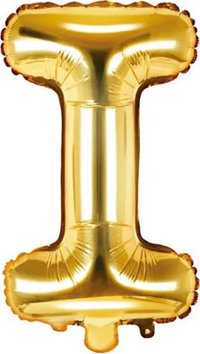 Obrázok produktu pre Fóliový balón písmeno "I", 35 cm, zlatý (1 balenie / 50 kusov)