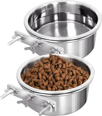 Immagine prodotto di INF Ciotola per cani in acciaio inox anti ribaltamento tre viti S a XL M