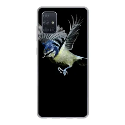 Produktbild von MuchoWow® Handyhülle Schutzhülle Hülle für Samsung Galaxy A71 Vogel - Federn - Porträt Silikon Softcase Handy Hülle - Kartenbesitzer