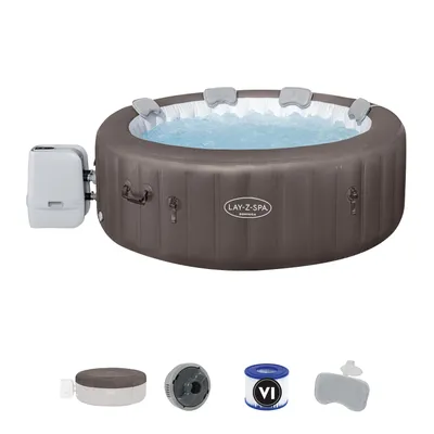 Produktbild von Bestway® LAY-Z-SPA® Energiespar-Whirlpool Dominica HydroJet™ mit App-Steuerung, für 6 Personen Ø 196 x 71 cm, Urbanbraun