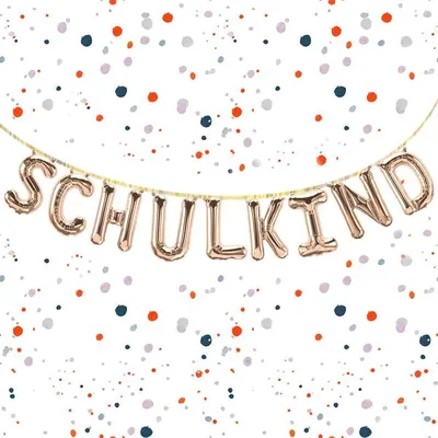 Produktbild von Folienballon Schriftzug Schulkind, Rosegold, ca. 80 cm für Luftbefüllung