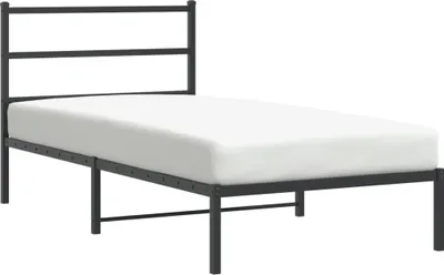 Obrázok produktu pre vidaXL Posteľný rošt s čelom kovový čierny 100x200 cm