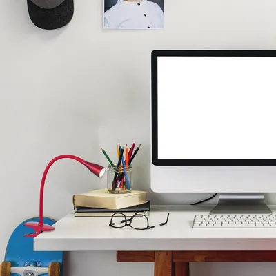 Obrázek produktu pro LED stolní lampa JEFF se svorkou, červená