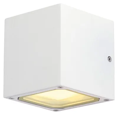 Image de SLV Sitra Cube 232531 Outdoor wall light Energy-saving bulb, LED (monochrome) GX53 18 W White