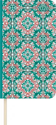 Produktbild von Alpha Edition - Lady Journal Slim Oriental 2026 - Taschenkalender  9×16 cm - Weekly - kompakter Wochenplaner mit Notizseiten, Info- & Adressteil - 128 Seiten