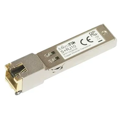 Obrázok produktu pre Mikrotik S+RJ10, 10000 Mbit/s, SFP+, SFP+, 200 m, Kovová, 1 kusov