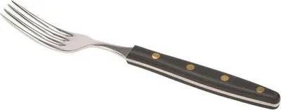 Image de Robert Herder Fourchette à steak - Acier inoxydable de Solingen de première qualité avec manche en POM noir