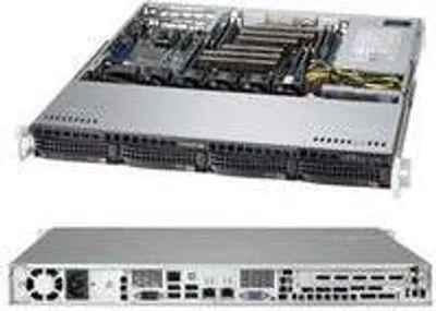 Produktbild von Supermicro SuperChassis 813MF2TQC-505CB, Rack, Server, Schwarz, 1U, 500 W, 100 - 240 V
