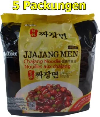 Immagine prodotto di Spaghetti istantanei Paldo Jjajang Men confezione da 5 (5 x 200 g)