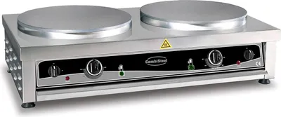 Immagine prodotto di Piastra professionale per crêpe doppie Combisteel – potenza 6 kW, pronta all'uso