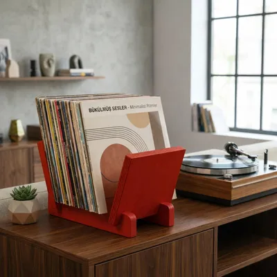 Produktbild von Skye Decor, Hochwertiger Zeitschriftenhalter aus 100% HORNBEAM-Sperrholz, Rot