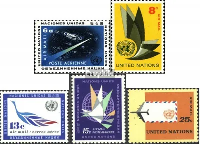 Produktbild von Briefmarken UNO - New York 1963 Mi 128-132 (kompl.Ausg.) postfrisch Flugpost