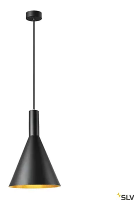 Obrázok produktu pre SLV 1002950 PHELIA 280 E27 závesné svetlo čierna/zlatá