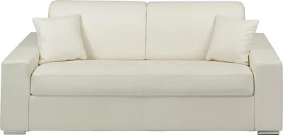Produktbild von Vente-unique EMIR, Sofabett, Wohnzimmer, Weiß, 3 Sitz(e), Weiß, Kunstleder
