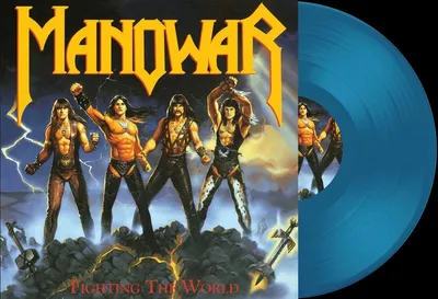 Produktbild von Manowar: Manowar: Fighting The World (Limited Edition) (Translucent Blue Vinyl) - Listenable Records  - (LP / F)
