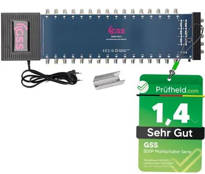 Obrázek produktu pro Multiswitch pro 2 satelity a 32 výstupů, včetně montážního příslušenství