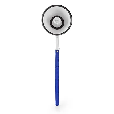 Image de Nedis Meph150Wt Mégaphone 10 W Portée de 250 M Microphone intégré Blanc/Bleu