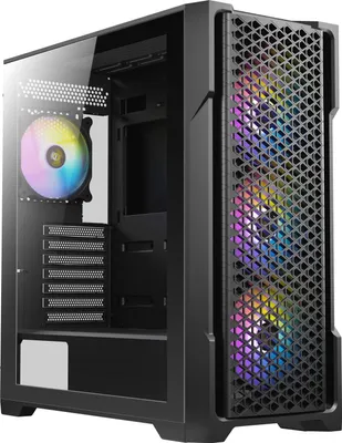 Produktbild von Antec AX90, Midi Tower, PC, Schwarz, ATX, ITX, micro ATX, Kunststoff, Stahl, 16 cm