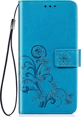 Produktbild von Mobigear Clover Schutzhülle für Xiaomi Mi 10 – Klapphülle mit Portemonnaie – Blau