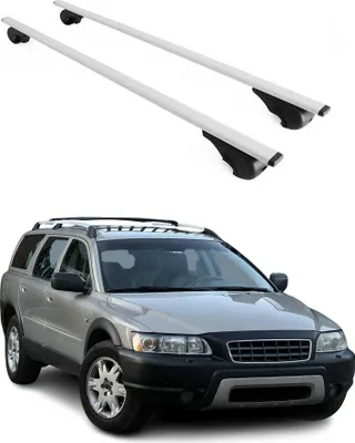 Produktbild von Dachträger Gepäckträger für Volvo XC70 2000-2007 Grundträger Metall Silber 2tlg