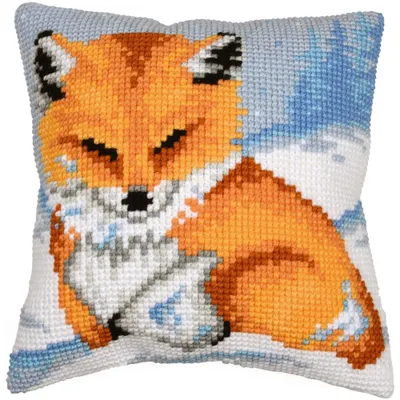 Produktbild von Vervaco gestempeltes Kreuzstich-Set, Kissen "Fuchs", 40x40 cm
