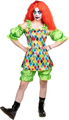 Produktbild von Horror Clown Damen Kostüm - für Fasching Halloween Größe: 36-38